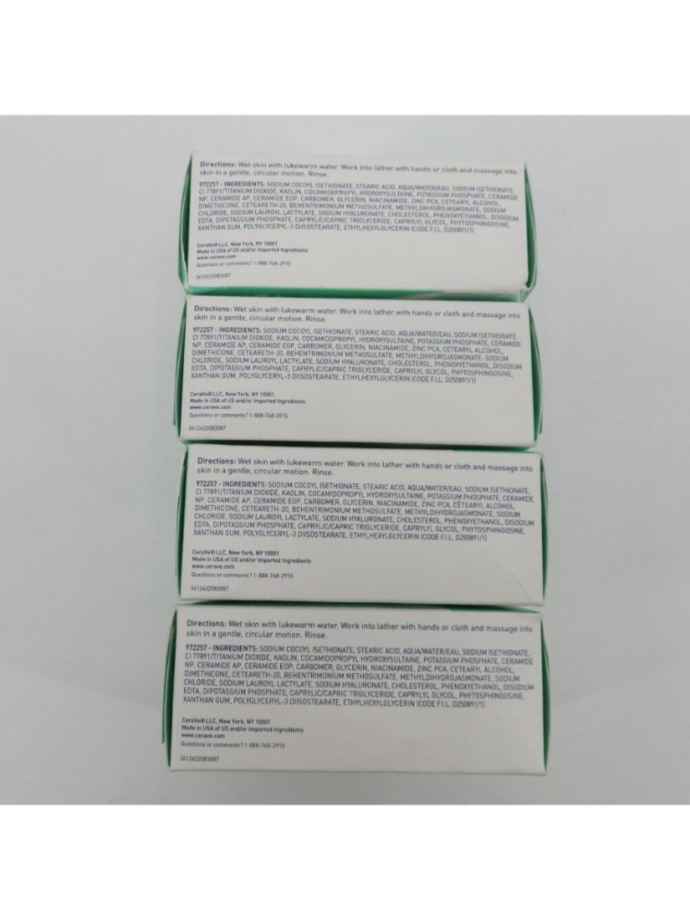 Cerave 4 Pack Foaming Cleanser Bar Normal to Oily Skin 4.5 Oz Kaolin Clay NEW - Picture 7 of 10
